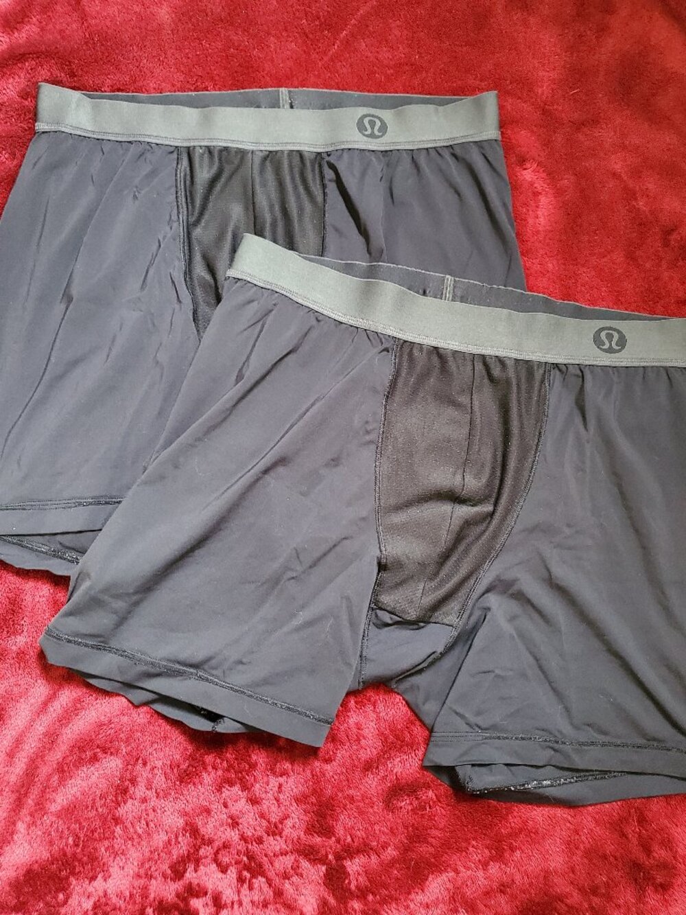 Lululemon Always in Motion 2 pk of Athletic Boxer Briefs black Men's Large NWOT